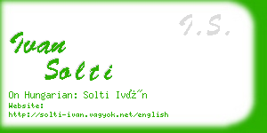 ivan solti business card